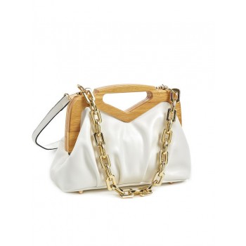 Verde Γυναικεία Τσάντα 'Ωμου Λευκή 01-1453