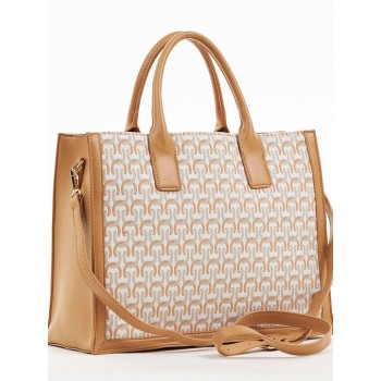 Verde Γυναικεία Τσάντα Shopper Ώμου Camel 16-6809