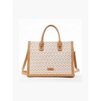 Verde Γυναικεία Τσάντα Shopper Ώμου Camel 16-6809