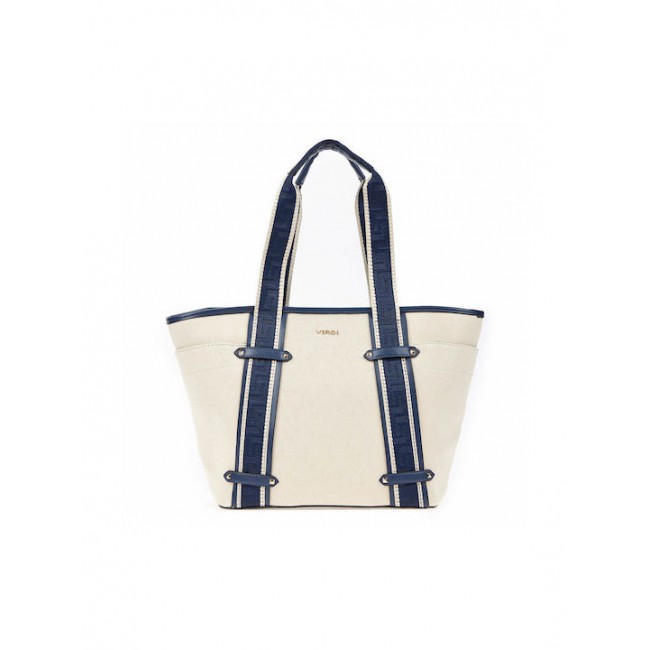 Verde 16-6921 Γυναικεία Τσάντα Shopper Ώμου Μπλε Verde 16-6921 Γυναικεία Τσάντα Shopper Ώμου Μπλε