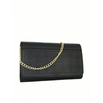 Verde 16-5650 Γυναικεία Τσάντα Χιαστί σε Μαύρο χρώμα