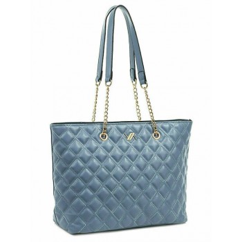 Verde Γυναικεία Τσάντα Shopper 'Ωμου Γαλάζια 16-6400