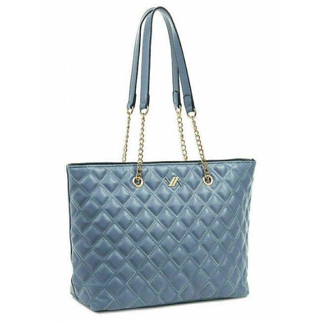 Verde Γυναικεία Τσάντα Shopper 'Ωμου Γαλάζια 16-6400 Verde Γυναικεία Τσάντα Shopper 'Ωμου Γαλάζια 16-6400