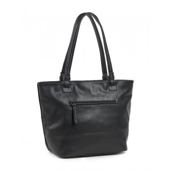 Verde 16-6671 Γυναικεία Τσάντα Shopper 'Ωμου Μαύρη