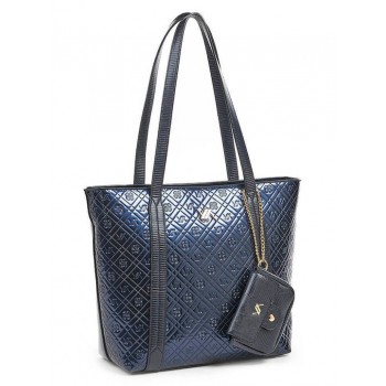 Verde Γυναικεία Τσάντα Shopper 'Ωμου Μπλε 16-6572