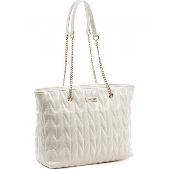 Verde Γυναικεία Τσάντα Shopper 'Ωμου Λευκή 16-6391